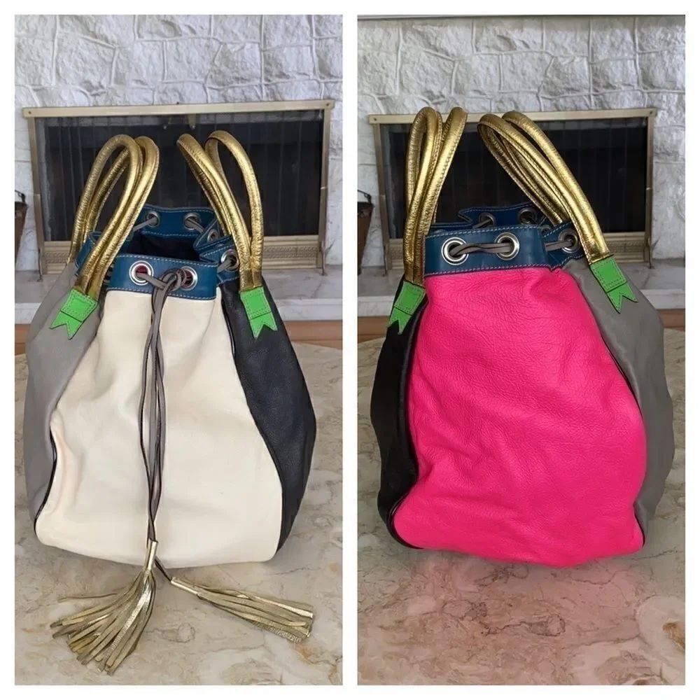 Rare Meredith Wendell Leather Bucket Bag
